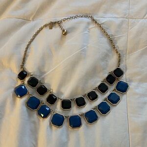 Kate Spade Blue and Black Geometric Necklace